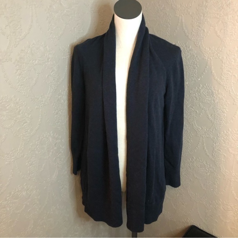 Cabi charcoal cardigan cut out back M very good condition
